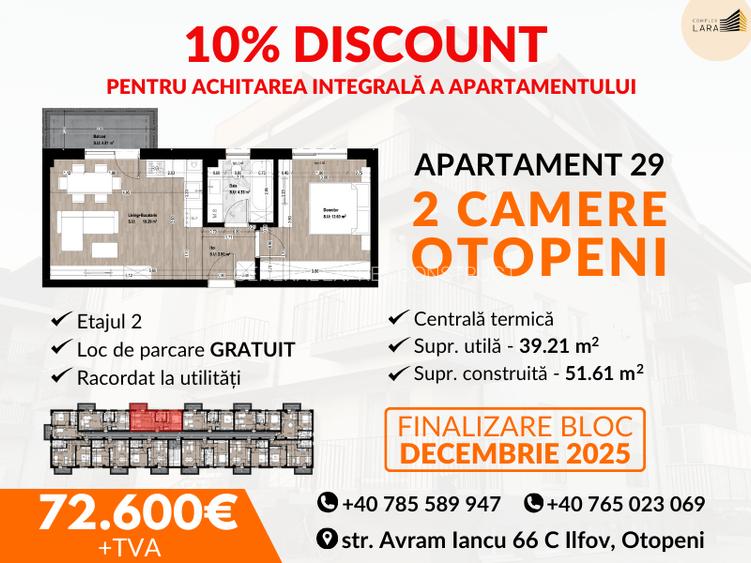 Apartament 3 camere OTOPENI PROIECT FINALIZARE IN PRIMAVARA. Direct Dezvoltator! - 7