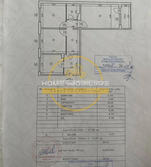 Apartament cu 3 camere/ 72 mp/ renovat complet/ zona Alexandru cel Bun - 14