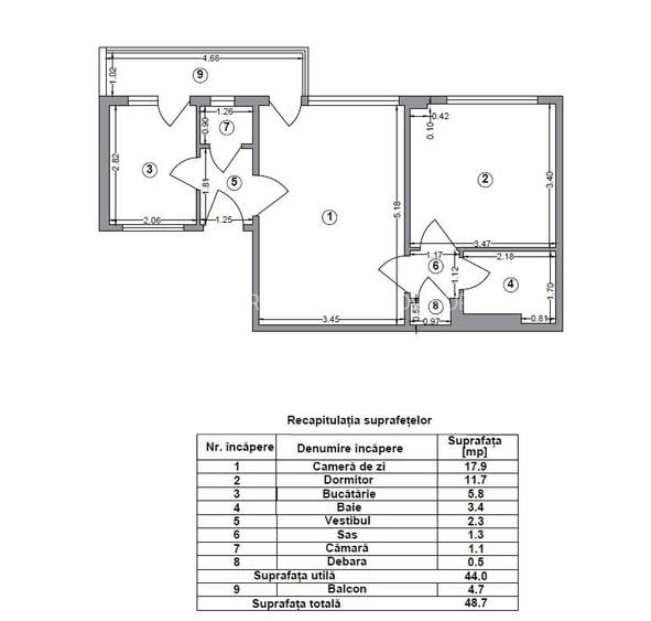2 camere renovat complet Calea Grivitei plan secund -vedere spate | metrou 1 Mai - 2