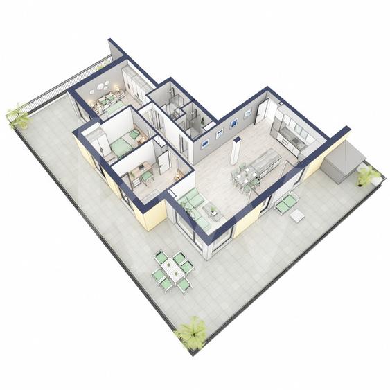 Penthouse 4 camere - priveliste fabuloasa - Ansamblu Premium - Sibiu