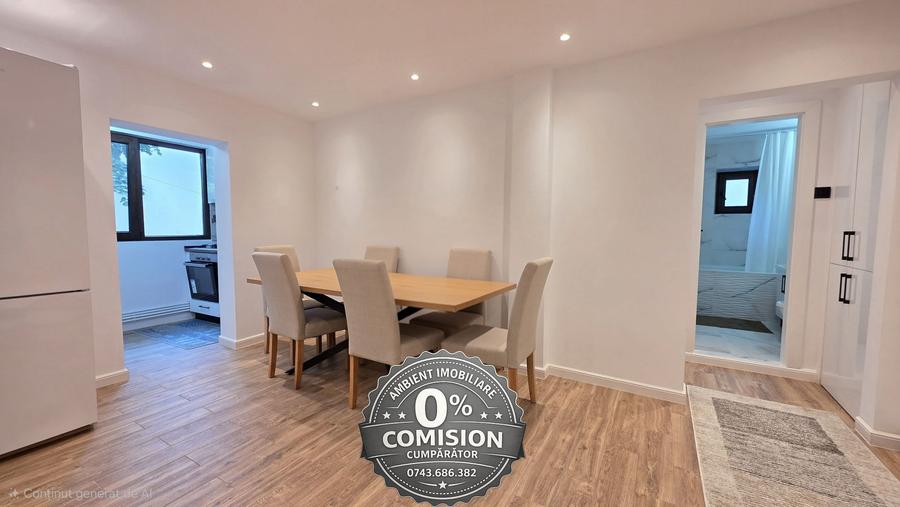 Apartament 2 camere, etaj 1, RENOVAT, mobilat și utilat, VASLUI - zona CARTIER;