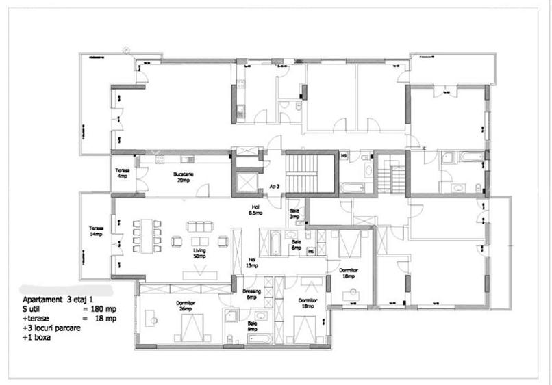 Apartament spatios langa parcul Kiseleff | 3 locuri de parcare