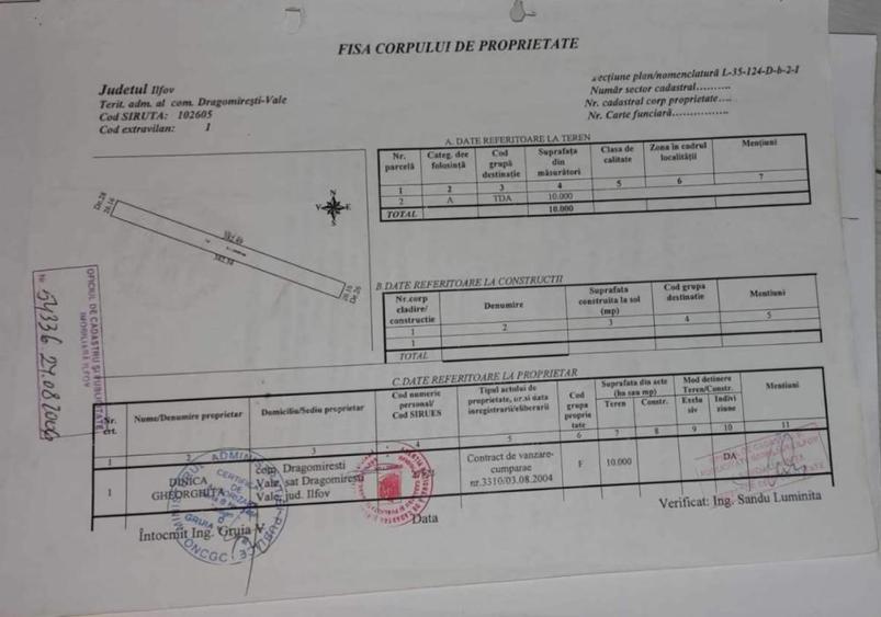 Dragomiresti Vale intravilan construibil
