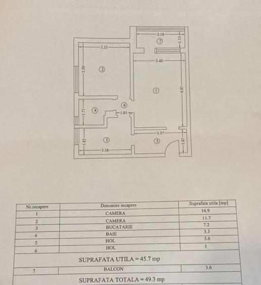 Apartament 2 camere zona Tomis III