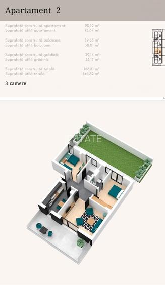 Baneasa - Stejarii | 3 camere+2 terase | 147 mp | Parcare subterana - 15