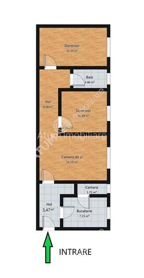 Apartament renovat cu 3 camere in zona Rahovei din Sibiu - 8