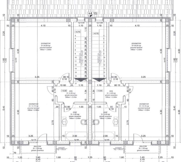 Duplex cu 4 camere si 2 bai - 95 mp - Mosnita