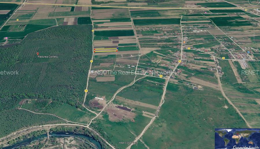 Teren intravilan, 4700 mp, dublu front stradal, la marginea Pădurii Cornetu - 6