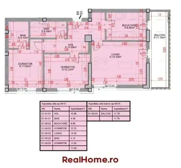 Apartament 3 camere/ bucatarie inchisa / 2bai / Th. Pallady - 3