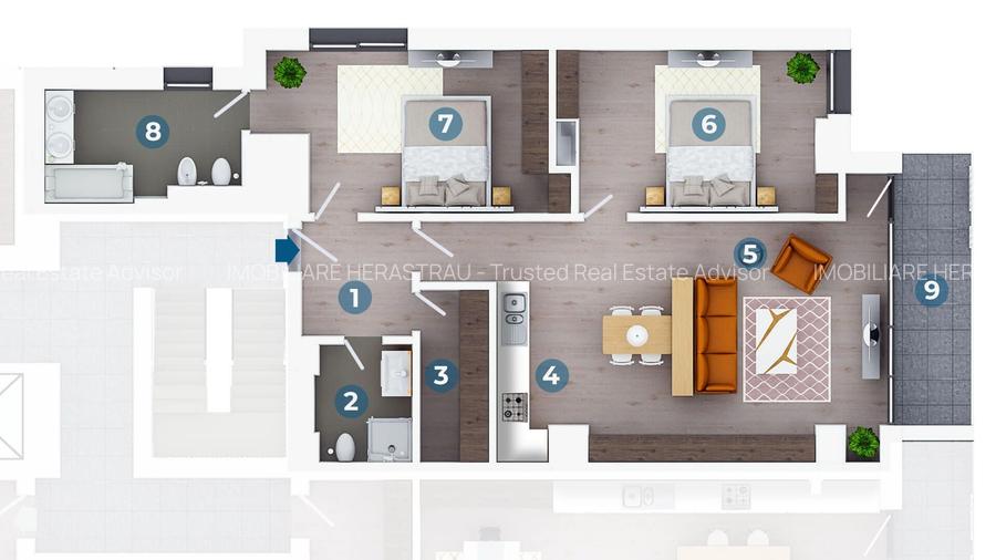 Rahmaninov | Apartament superb cu vedere la Parcul Verdi | Finisaje TOP - 1