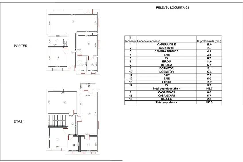 Vila | 5 camere | Curte 220  mp  | metrou 15 min | 175 mp util - 3
