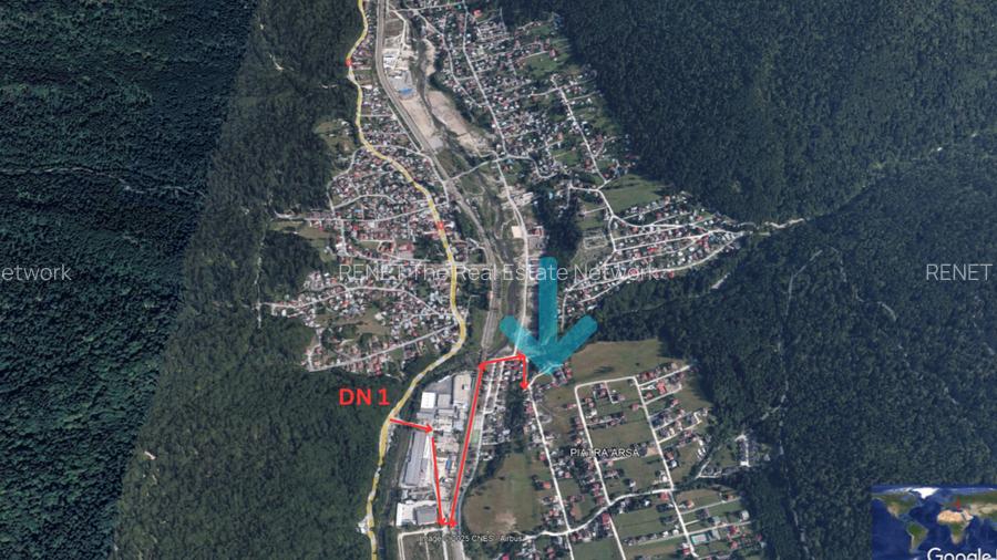 Teren 1407 mp Poiana Tapului. Vedere Bucegi .Tripla Deschidere - 5