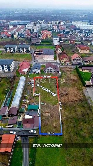Teren zona de case Baia Mare  1387 mp intravilan - 2