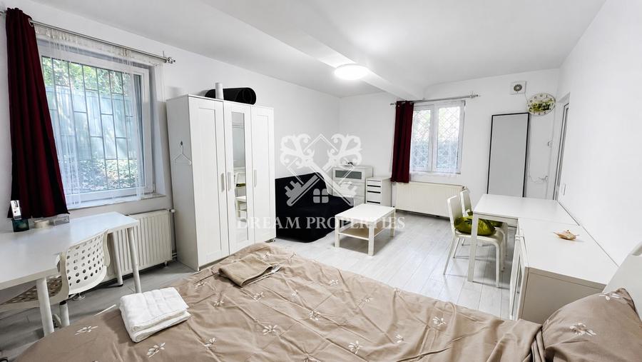 Studio de închiriat ultracentral,34 mp, curte 20 mp George Barițiu