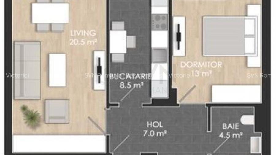 REA1026711 BEST PRICE 2 Camere cu terasa Complex Atria - 2