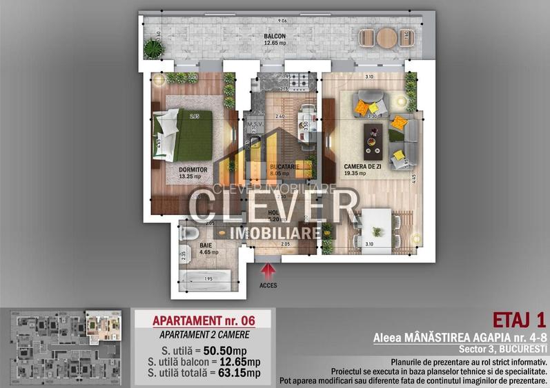 Ap 2 camere decomandat– Salajan / Nicolae Grigorescu - 1