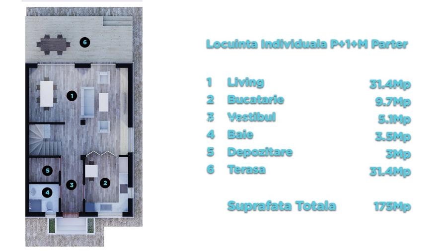 Casa de vanzare | 175mp | Single si duplex | Otopeni central | 700m fata de DN1 - 4