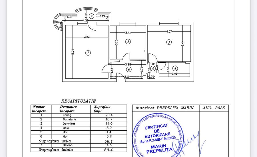 APARTAMENT 2 CAMERE 5/8 61MP 4 MINUTE DE METROU  SI PARC MOBILAT LUMINOS (VEST) - 11