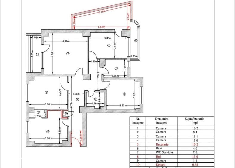 DOROBANTI I apartament de vanzare 4 camere - 11