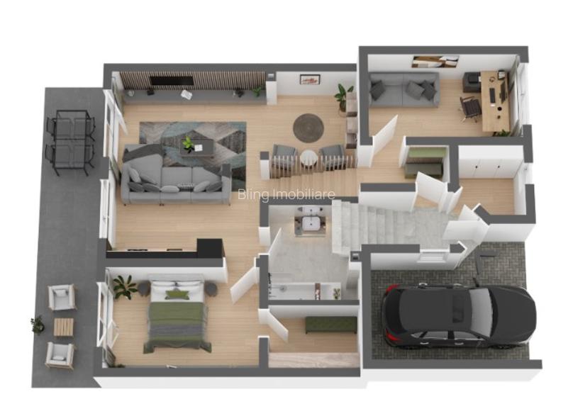 Apartament cu gradina de 156 mp, priveliste, zona linistita din Apahida - 2