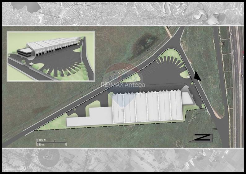 Teren 2Ha  Drumul Intre Tarlale - A2, pretabil hale + birou (Glina) - 4