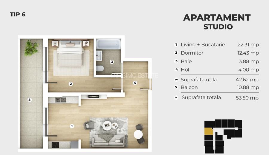 Apartament cu 2 camere, Metrou Berceni la 7 minute - 7