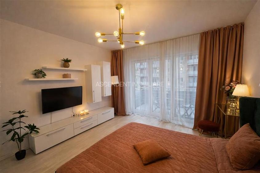 Eleganta garsoniera, decomandata, mobilata, terasa, boxa, parcare, Avantgarden, - 5