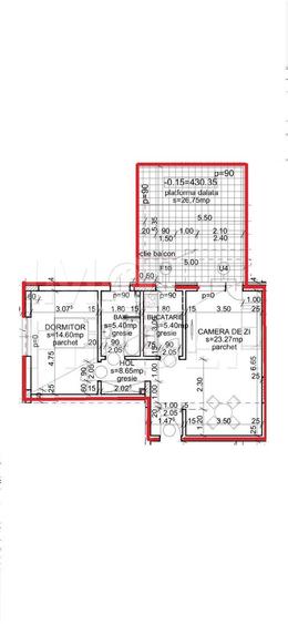 Apartament 2 camere decomandate, cu terasă de 26 mp | Andrei Mureșanu Sud - 14