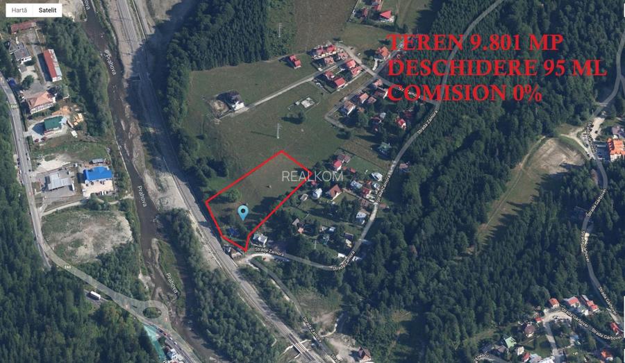 TEREN PENTRU DEZVOLTARE SINAIA-CUMPATU Str. Zamora-9.801 mp-Comision 0% - 12