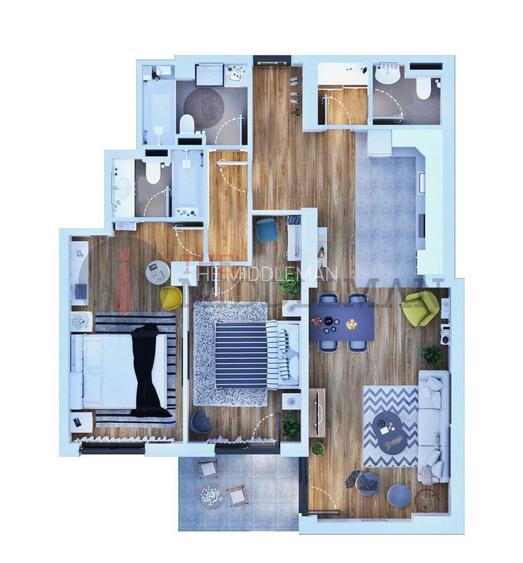 Apartament cu 3 camere si 3 bai langa Mall Veranda - 3