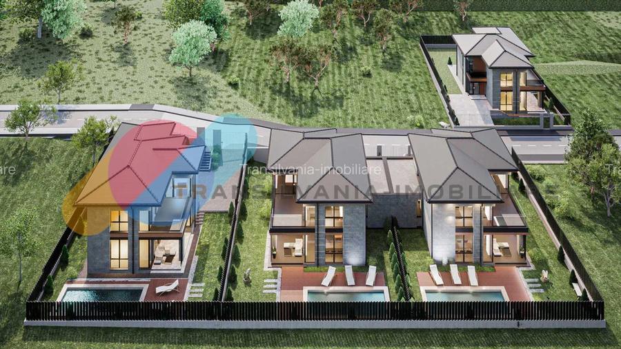 Case Exclusiviste de Vanzare 5 Camere  195 mp, Panorama Superba - Chinteni - 2