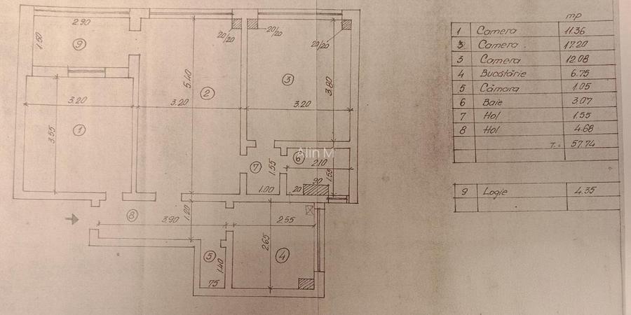 Apartament 3 camere luminos, orientare sudică, cu boxa mare, Bd Griviței, Brașov - 15