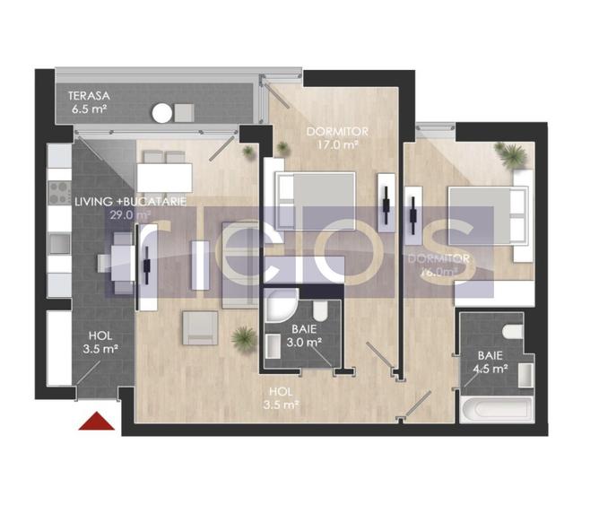 VANZARE 3 CAMERE | BALCON | STRAULESTI | PISCINA PRIVATA A COMPLEXULUI - 1