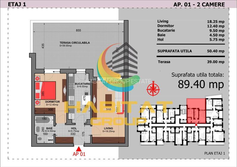 Apartament 2 Camere Cu Terasa Sector 4 Grand Arena 89.4Mp - 1