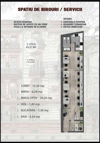 Spatiu de Birouri OpenSpace 83mp de Inchiriat *Cismigiu* *Tur Virtual* - 8