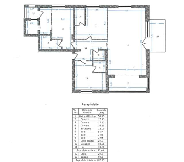 4 camere - 167 mp, NOU - Herastrau - 9
