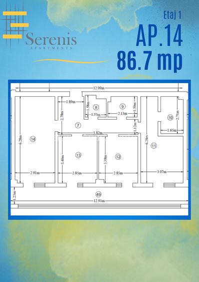 Intabulat!! Ap 3 camere+parcare+boxa, 86.7 mp, Pacurari - Alpha Bank - 1