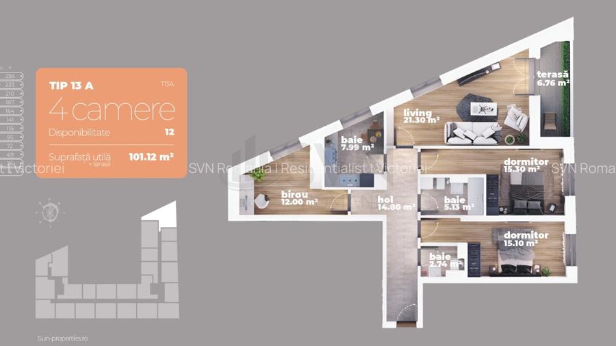 REA1018561 Apartament 4 camere I Sun Rebreanu I Titan - 2