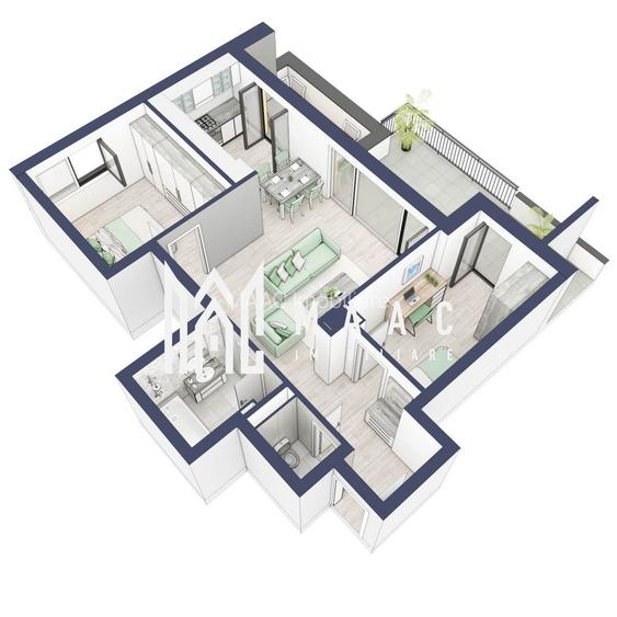 Apartament 3 camere | Balcon 22.2 mp | Etaj 3 | Turnisor - 5