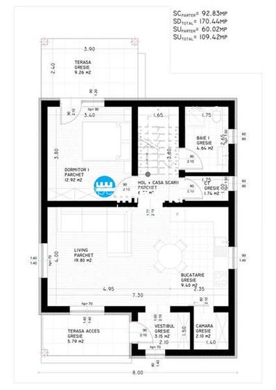 Casa 5 cam cu 500 teren, Miroslava Balciu, 1 km de Primarie - 7