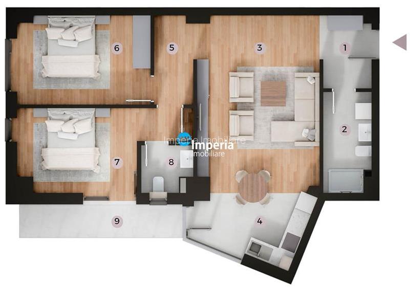 Tatarasi - Kaufland,  apartamente cu 3 camere la pret Promotional! - 5