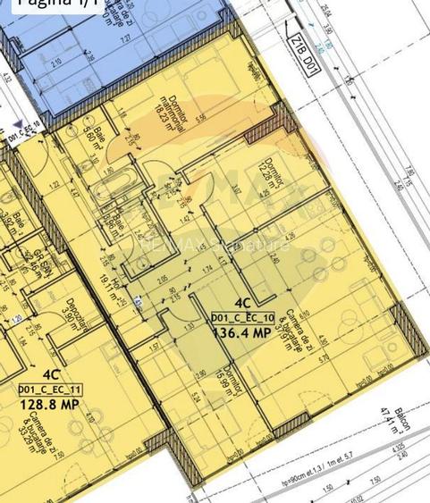 Vanzare ap 4 camere - 47 mp terasa vedere la lac în One Lake District - 1