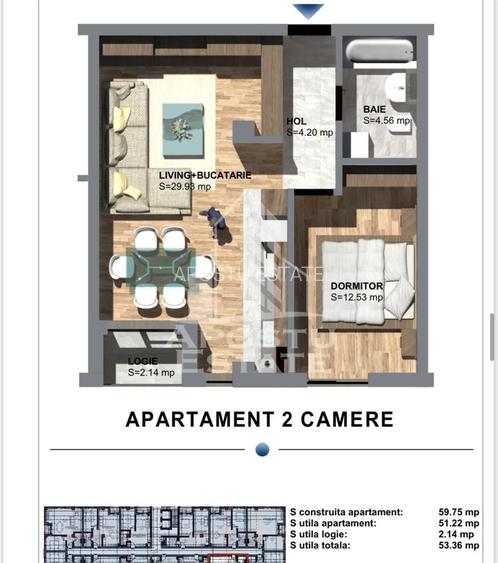 Apartamente cu 2 camere, predare la cheie, Torontalului - 15