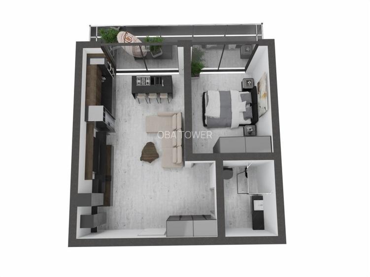 Apartament O.B.A TOWER- 2 camere - 7