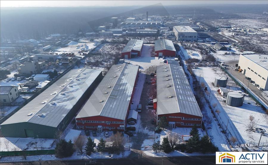 Hală industrială de închiriat – 3.100 mp (1.600 mp + 1.500 mp) – Strada Sinaia