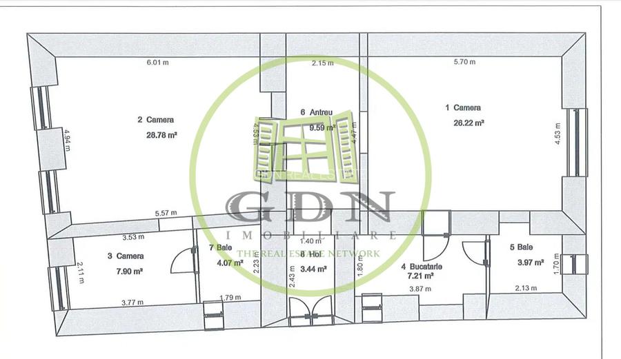 Apartament de vânzare 3 camere 88mp2 Ultra central Sibiu - 7