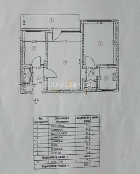 Apartament 2 camere de vânzare, 4/9, zona Obregia-Berceni, Comision 0% - 1