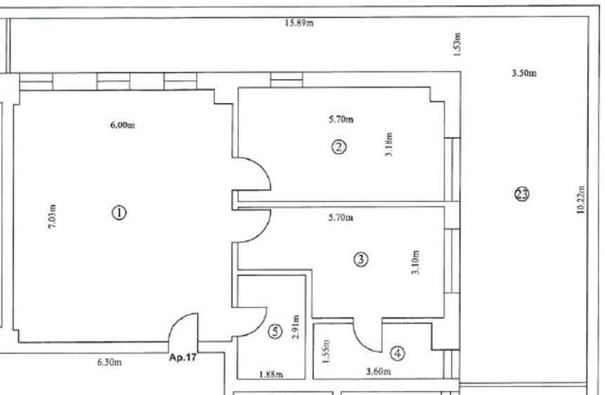 Apartament 3 camere, Doamna Ghica, terasă