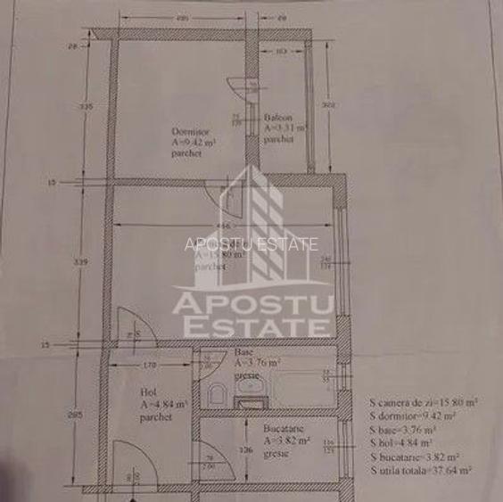 Apartament semidecomandat, 2 camere, centrala proprie,Sagului - 9