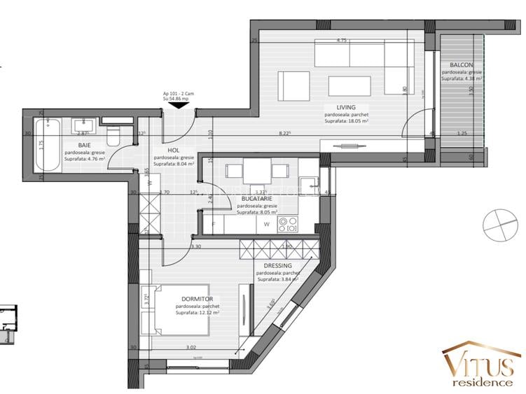 2 camere la Vitus Residence *Vedere catre centru Brasovului - 2